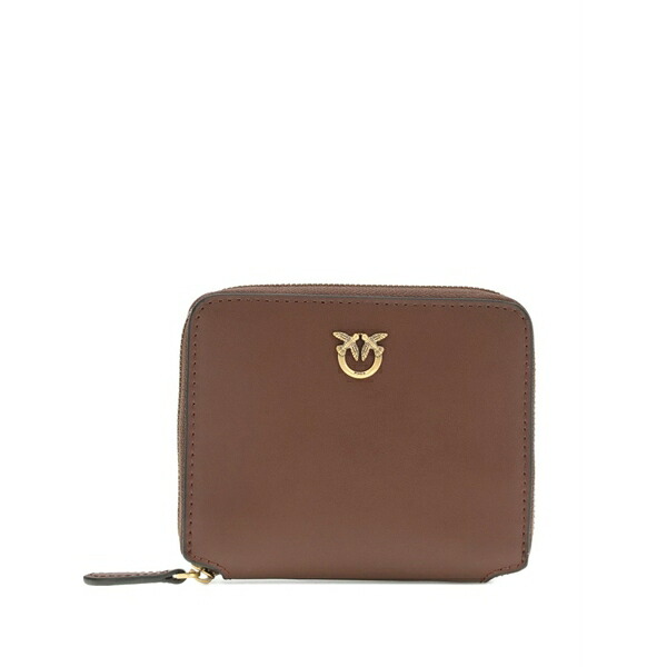 ピンコ レディース 札入れ 佩び物 Emblem zip taylor wallet Brown