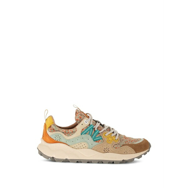 お花御山 レディース スニーカー シューズ Yamano 3 suede sneakers Neutrals