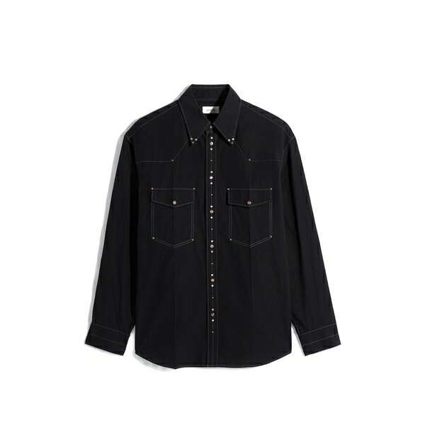 ルメール メンズ プルオーバー トップス Studded pocket shirt Black