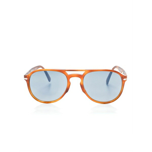 ペルソル メンズ サングラス・アイウェア 添え物 Pilot-frame sunglasses Brown
