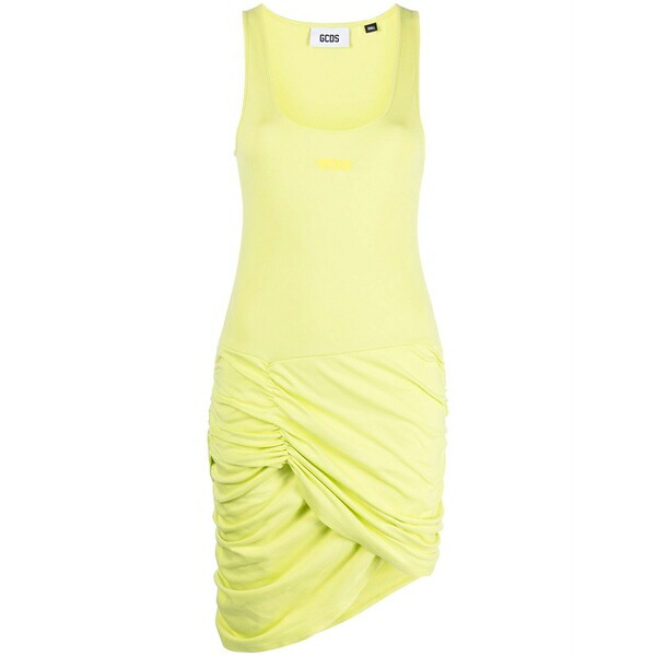 ジーシーディーエス レディース 衣裳 トップス Gathered-detail sleeveless cotton dress Green