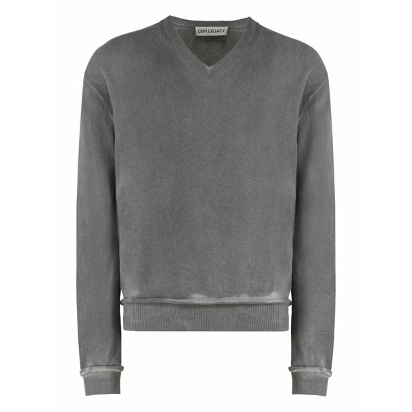 アワーレガシー メンズ 編み物\u0026プルオーバー アウター Parallel v-neck sweater Grey