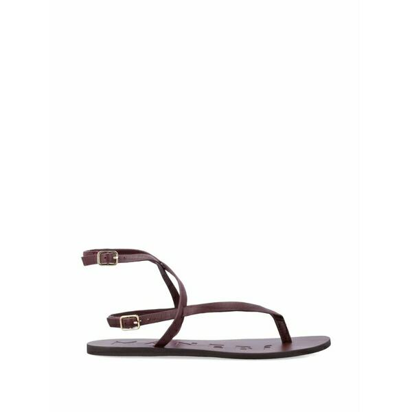 マネビ レディース サンダル シューズ Crossover thong sandals Brown