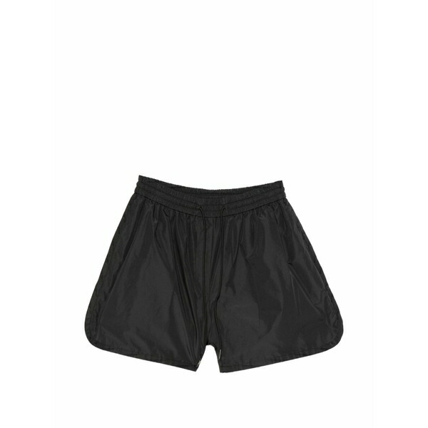 ジュン・ジー レディース 心地好いズボン下 ボトムス Drawstring-waist curved-hem shorts Black