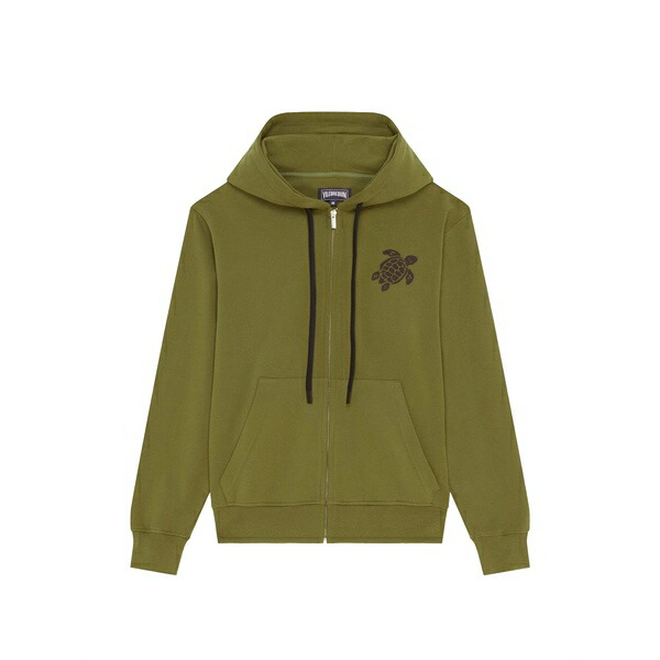 ヴィルブレクイン メンズ パーカー・スウェットシャツ アウター Embroidered zip-up hoodie Green