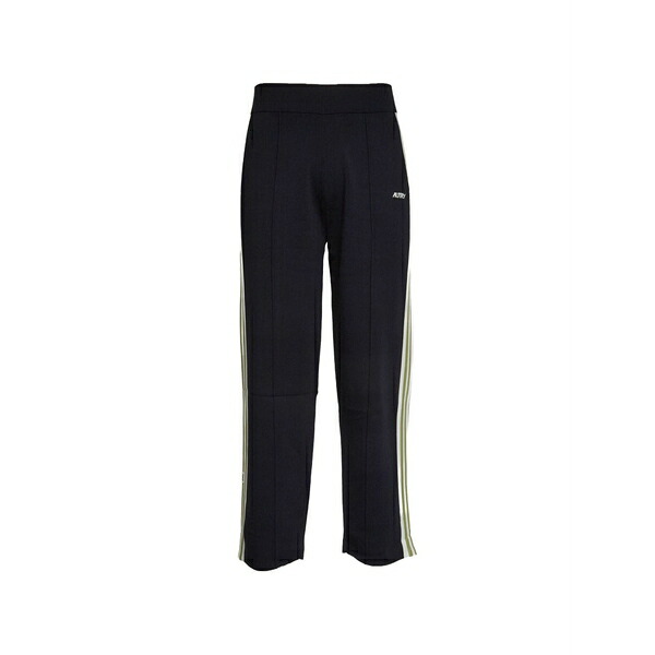 オートリー メンズ 心地好いズボン下 ボトムス Side-stripe track pants Black
