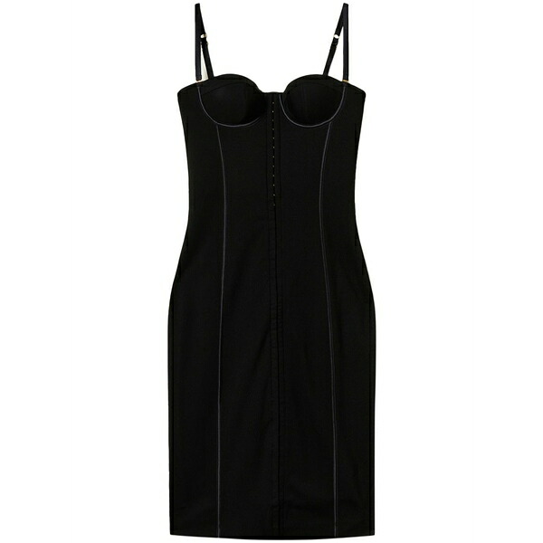 ツイン書き割り レディース 衣裳 トップス Hooked bustier MIDI dress Black