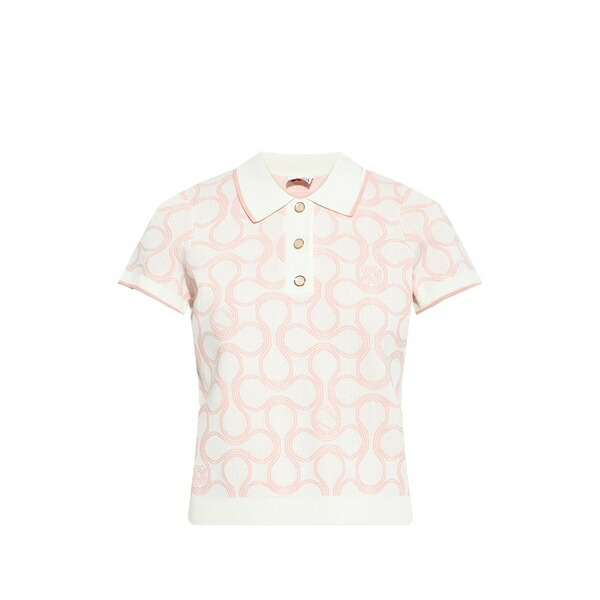 カサブランカ レディース スポーツシャツ トップス Patterned polo top White