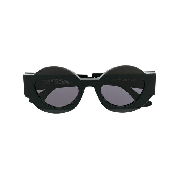 クボラウム メンズ サングラス・アイウェア 添え物 Round-frame tinted sunglasses Black