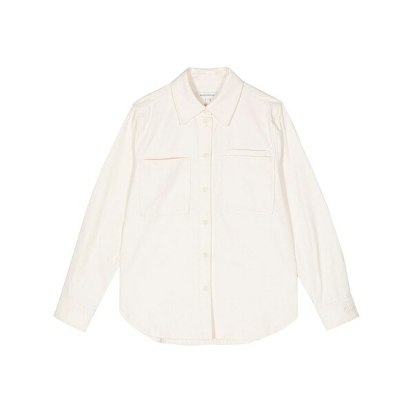住み家 稲荷 レディース プルオーバー トップス Patch-pocket cotton shirt Neutrals