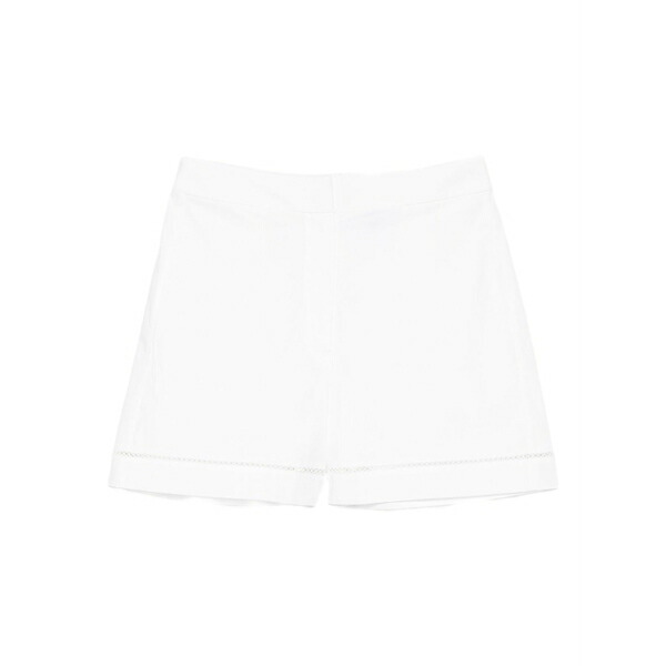 行動論理 レディース 心地好いズボン下 ボトムス Embroidered shorts White