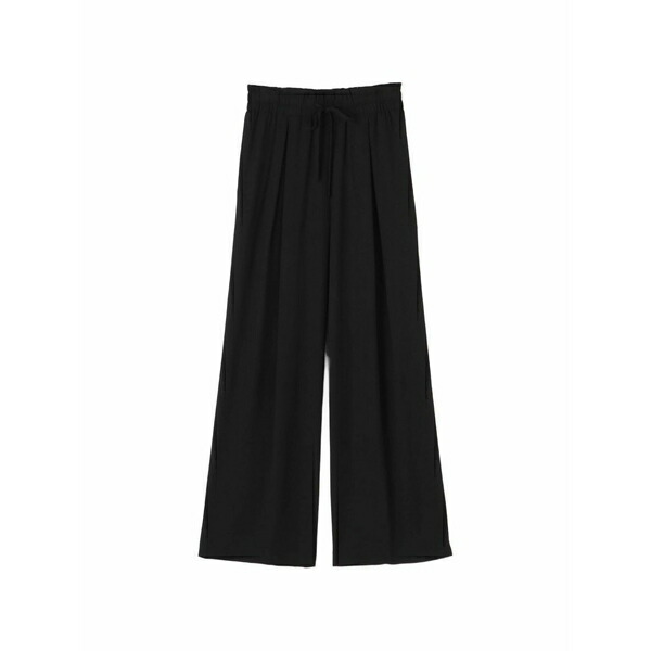 ジェームス 金入れ レディース 心地よいズボン下 ボトムス Soft-matte pleated trousers Black