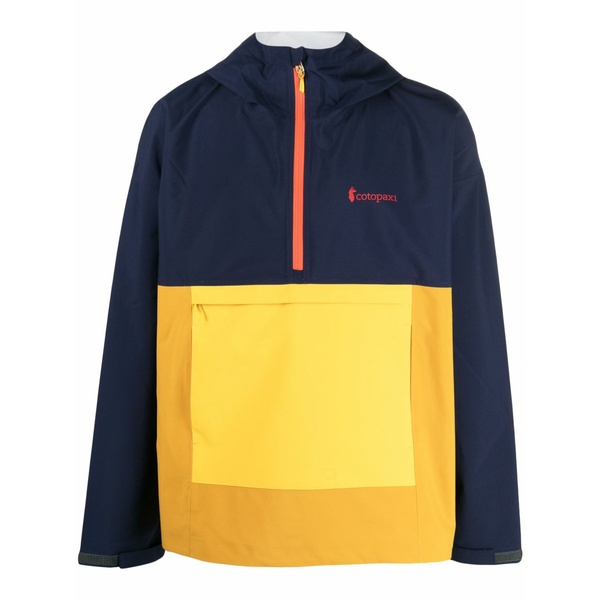 コートパクシー メンズ 上衣＆上衣 アウター Colour-block hooded windbreaker Blue