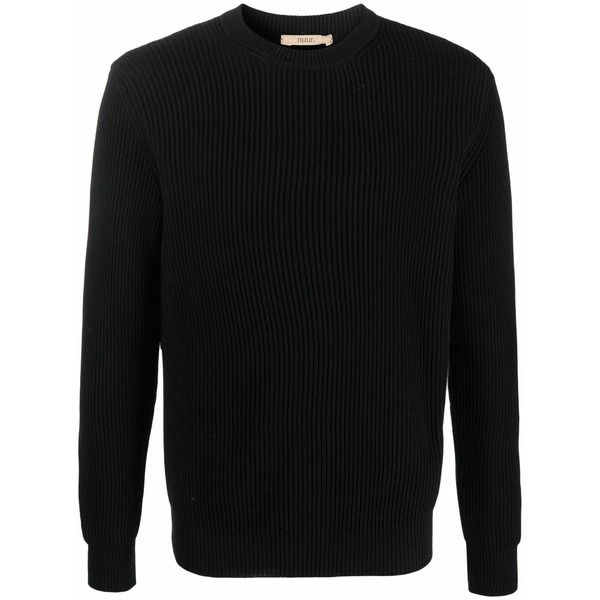 ノール メンズ 編み物\u0026プルオーバー アウター Round neck knit jumper Black