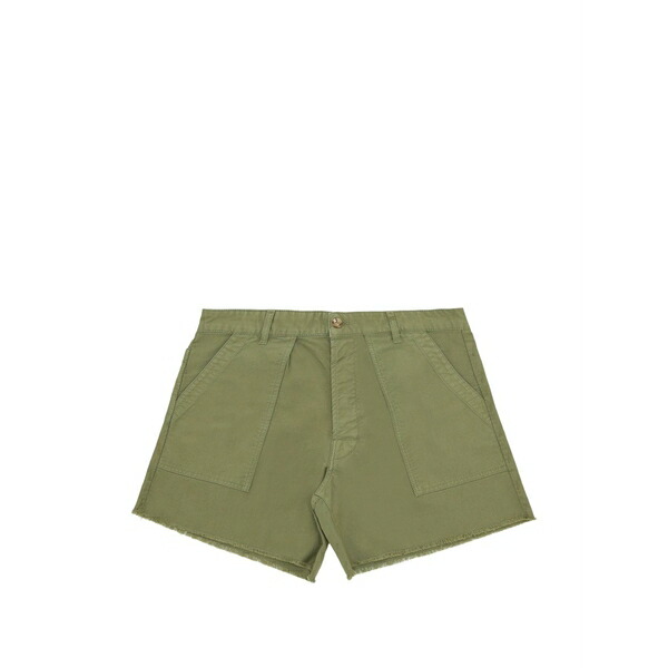 フォルテラ メンズ 心地よいズボン下 ボトムス Colonel raw-edge shorts Green