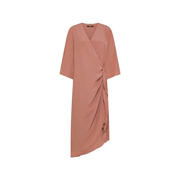 セブンティ レディース ワンピース トップス Wrap-style asymmetric dress Pink|asty