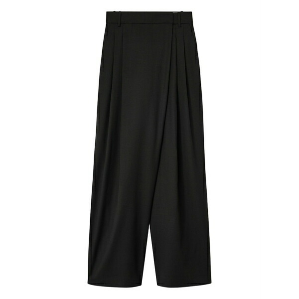 ガニー レディース 心地好いズボン下 ボトムス Pleated-details trousers Black