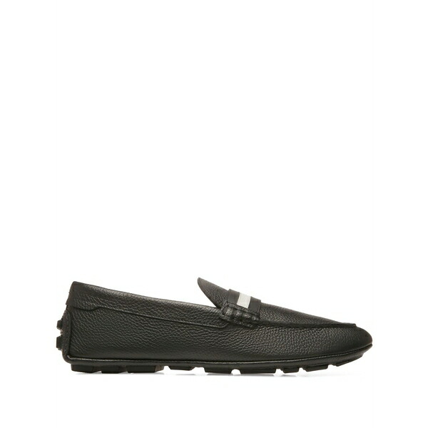 バリー メンズ スリッポン・ローファー シューズ Karlos pebbled leather loafers Black
