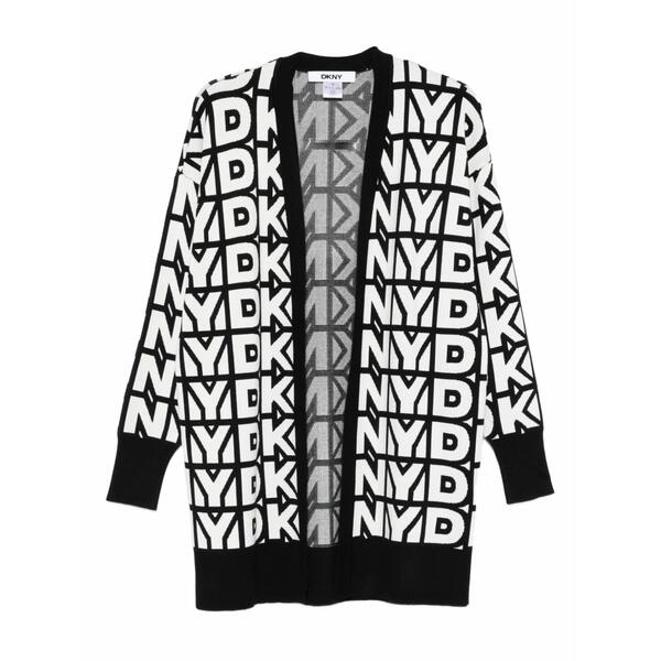 ダナ キャラン ニューヨーク州 レディース ジレー アウター Logo-detail cardigan Black
