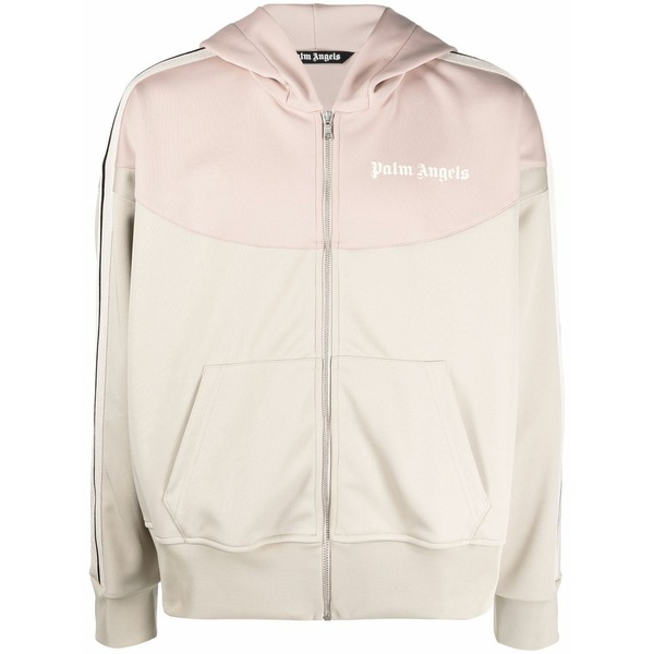 パーム・エンジェルス メンズ パーカー・スウェットシャツ アウター Panelled hooded track jacket Neutrals