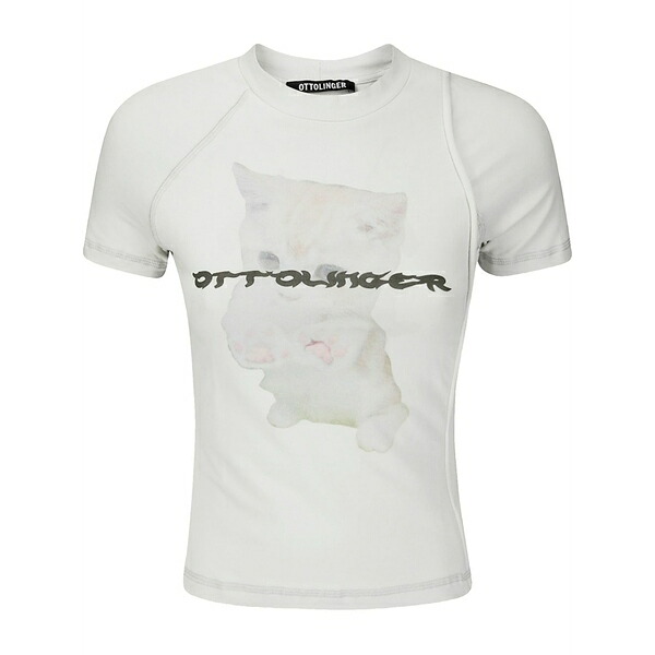 オットリンガー レディース プルオーバー トップス Logo-print t-shirt  White