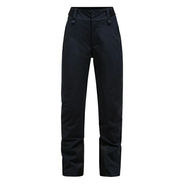 まっ盛り動作 レディース 心地好いズボン下 ボトムス Straight-leg trousers Black