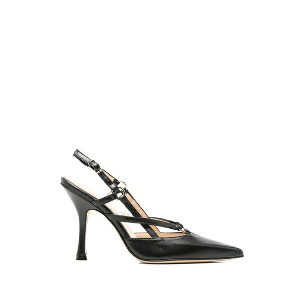 アンナ・エフ レディース パンプス シューズ Pointed-toe slingback pumps Black