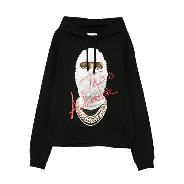 インノミネイト メンズ パーカー・スウェットシャツ アウター Graphic-print cotton hoodie Black