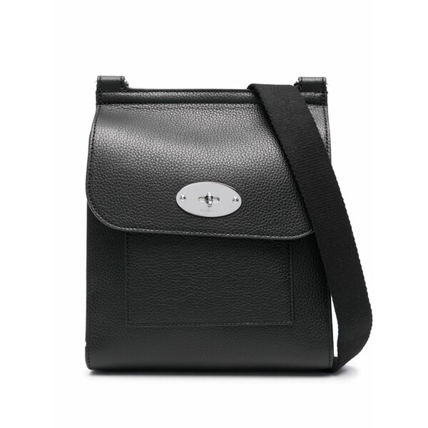 マル木ノ実 メンズ ショルダーバッグ 御徒面子 Small antony leather messenger bag Black