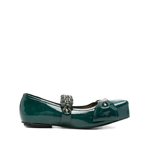 トゥーガ ピューラ レディース サンダル シューズ Bow-embellished ballet flats Green