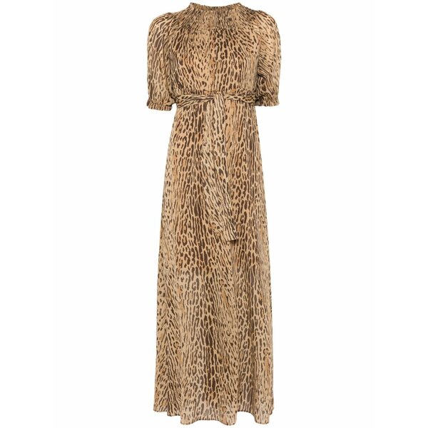 リュージョー レディース 衣裳 トップス Leopard-print maxi dress  Neutrals