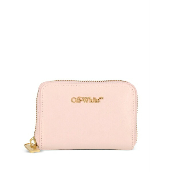 象牙色 レディース 金入れ 付属物 Logo-plaque zip-around wallet Pink