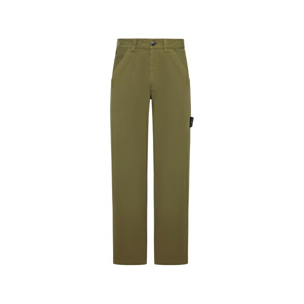 ストーンアイランド メンズ 心地好いズボン下 ボトムス Ripstop cotton trousers Green