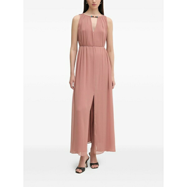 パトリツィア ペペ レディース 衣装 トップス Bead-embellished pleated dress Pink