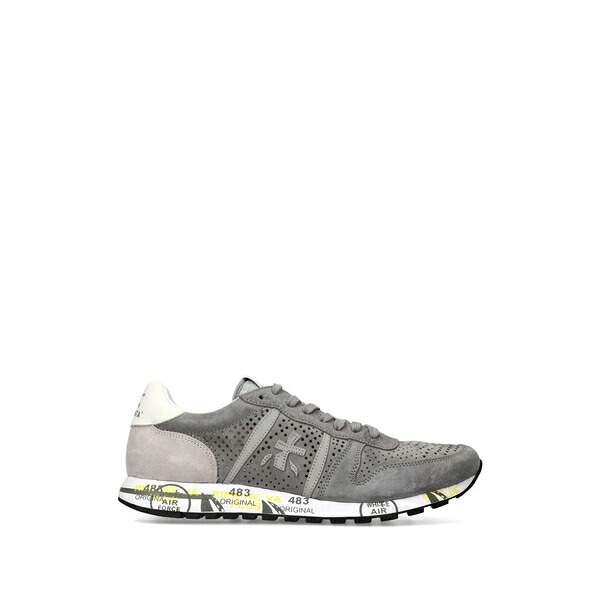 プレミアータ メンズ スニーカー シューズ Eric perforated sneakers Grey