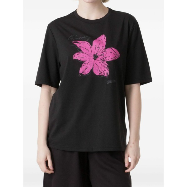 ディメンシオーネ ダンザ レディース ティーシャツ トップス Floral-print t-shirt Black