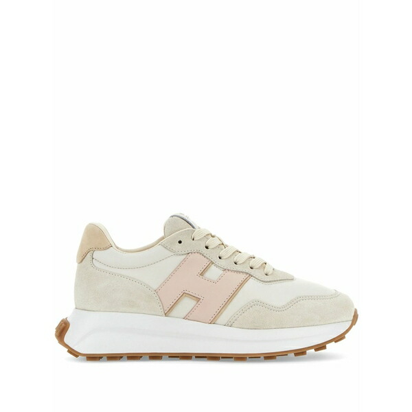 ホー火器 レディース スニーカー シューズ Logo-patch sneakers Neutrals