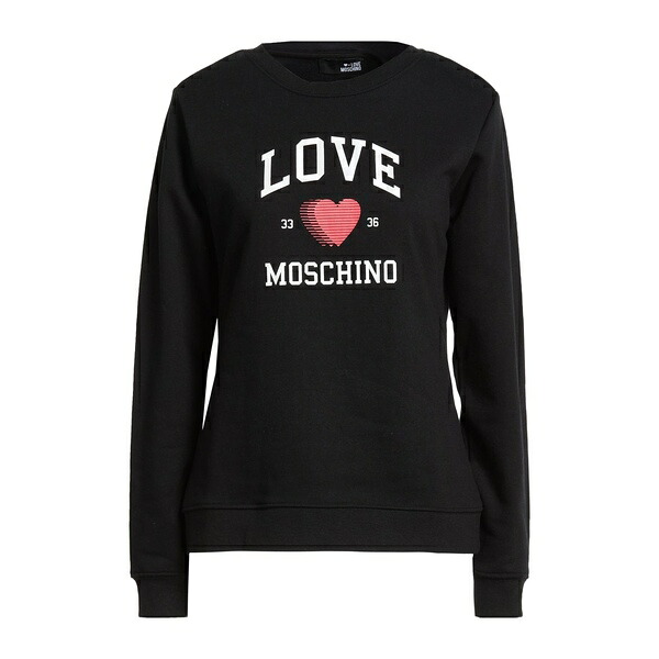 【貨物輸送無料】 モスキーノ レディース パーカー・スウェットシャツ アウター Sweatshirts Black