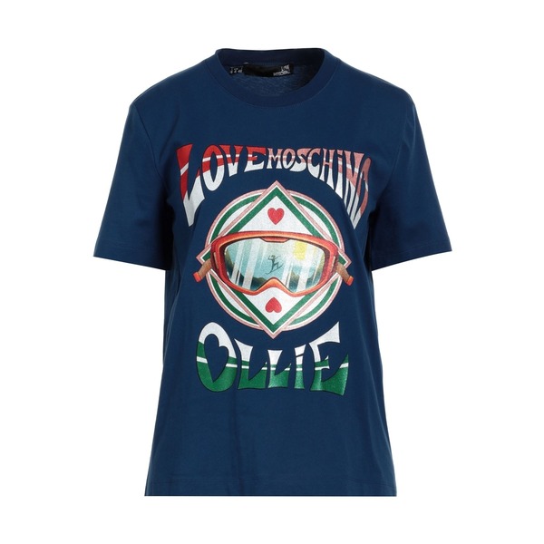 【貨物輸送無料】 モスキーノ レディース プルオーバー トップス T-shirts Blue