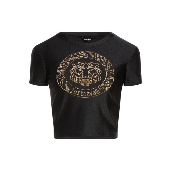 【送料無料】 ロベルトカヴァリ レディース Tシャツ トップス T-shirts Black｜asty