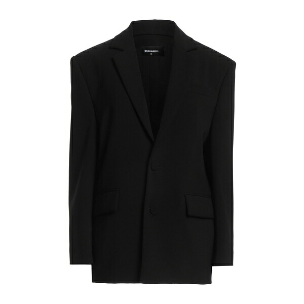 【貨物輸送無料】 ディースクエアード レディース 上衣＆上衣 アウター Blazers Black
