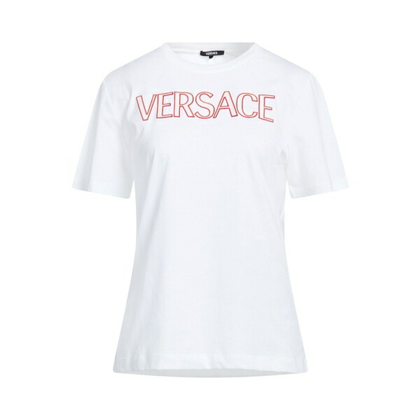 【送料無料】 ヴェルサーチ レディース Tシャツ トップス T-shirts White｜asty