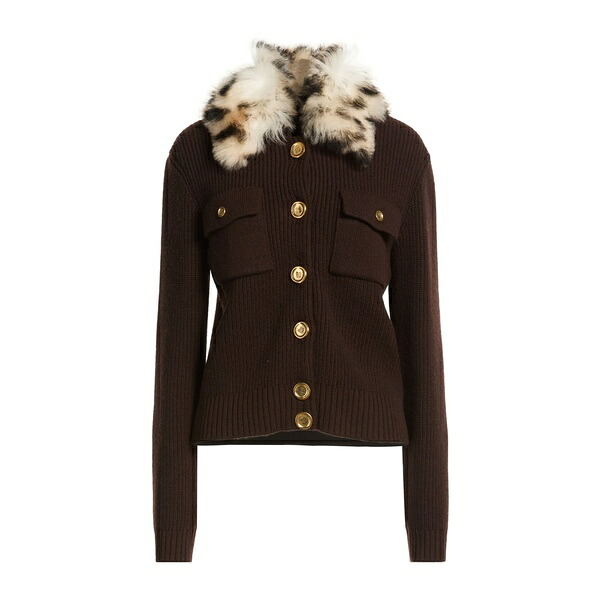 【貨物輸送無料】 ジバンシー レディース ジレー アウター Cardigans Brown