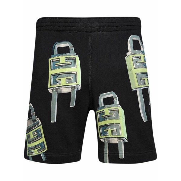 ジバンシー メンズ カジュアルパンツ ボトムス 4g padlock-print bermuda shorts Black|asty