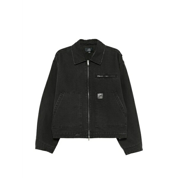 リプレゼント メンズ ジャケット＆ブルゾン アウター Worker distressed-effect denim jacket Black｜asty 71,940円