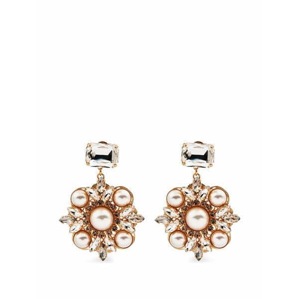 アントンヒュニス メンズ ピアス・イヤリング アクセサリー Crystal-embellished faux-pearl earrings Gold|asty