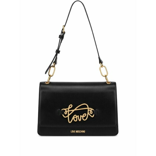 ラブ モスキーノ レディース ショルダーバッグ バッグ Logo-plaque shoulder bag Black|asty