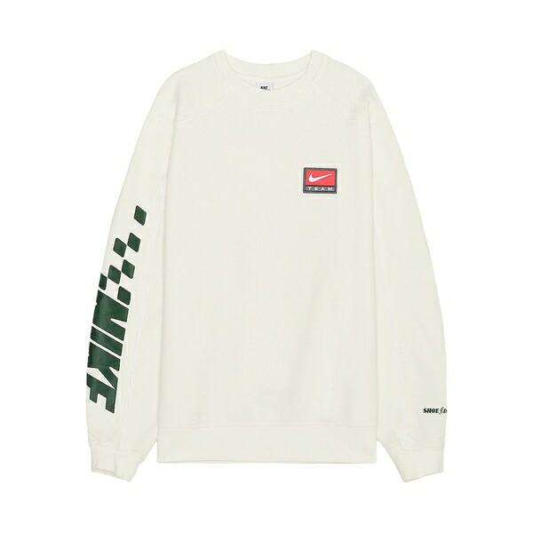 ナイキ メンズ パーカー・スウェットシャツ アウター Sportswear trend "sail/black" fleece sweatshirt White｜asty