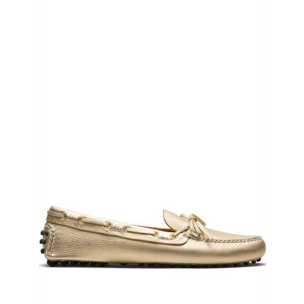カーシュー レディース スリッポン・ローファー シューズ Grained-leather driving shoes Gold｜asty