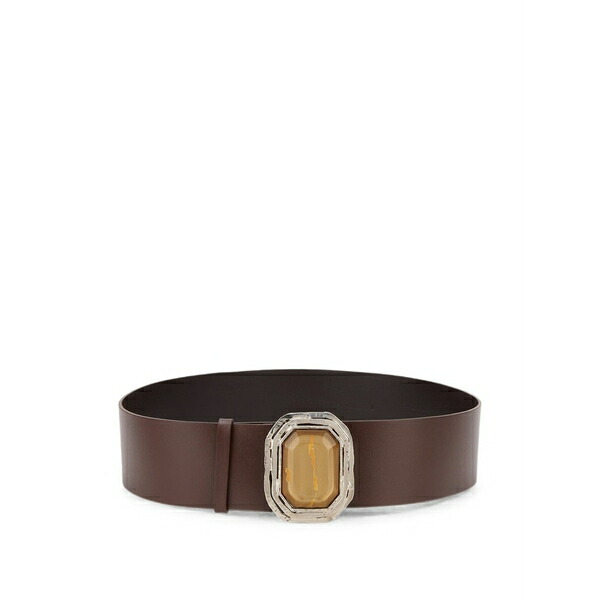アルベルタ フェレッティ レディース ベルト アクセサリー Embellished-buckle leather belt Brown｜asty 44,880円